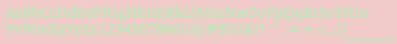 Raleighdemicbt Font – Green Fonts on Pink Background