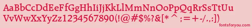 Raleighdemicbt Font – Red Fonts on Pink Background