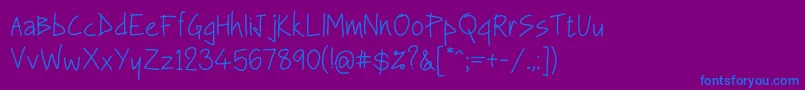 Шрифт MeLikey – синие шрифты на фиолетовом фоне