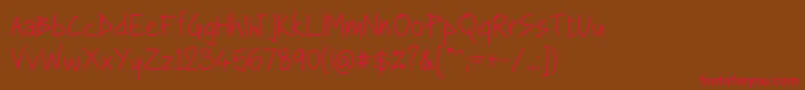 MeLikey Font – Red Fonts on Brown Background