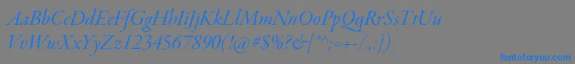 GaramondpremrproItdisp Font – Blue Fonts on Gray Background