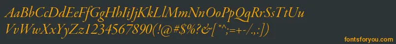 GaramondpremrproItdisp Font – Orange Fonts on Black Background