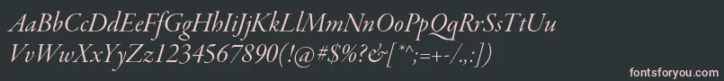 GaramondpremrproItdisp Font – Pink Fonts on Black Background