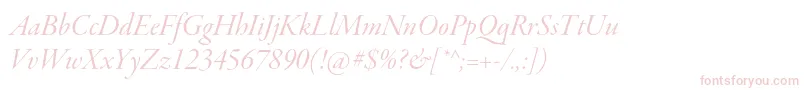 Шрифт GaramondpremrproItdisp – розовые шрифты на белом фоне