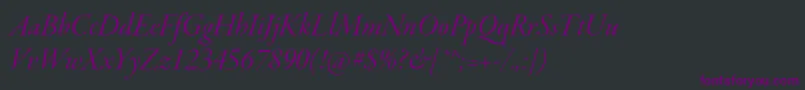Шрифт GaramondpremrproItdisp – фиолетовые шрифты на чёрном фоне