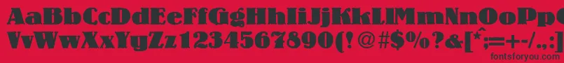 LouisheavyRegularDb Font – Black Fonts on Red Background