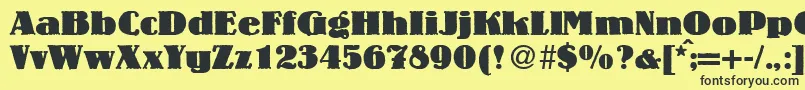 LouisheavyRegularDb Font – Black Fonts on Yellow Background