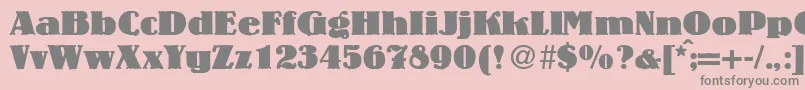 LouisheavyRegularDb-Schriftart – Graue Schriften auf rosa Hintergrund