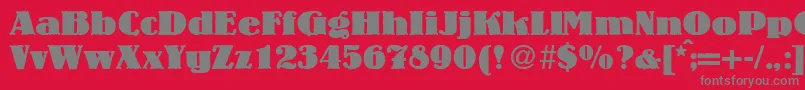 LouisheavyRegularDb Font – Gray Fonts on Red Background