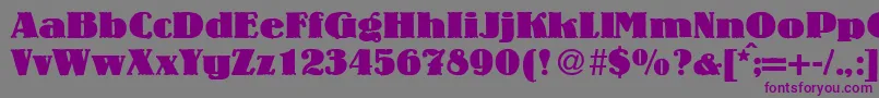 LouisheavyRegularDb Font – Purple Fonts on Gray Background
