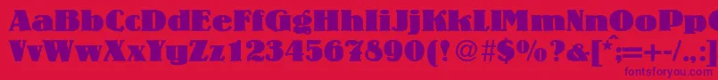 LouisheavyRegularDb Font – Purple Fonts on Red Background