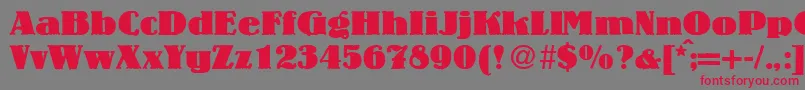 LouisheavyRegularDb Font – Red Fonts on Gray Background