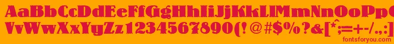 LouisheavyRegularDb Font – Red Fonts on Orange Background