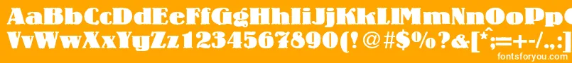 LouisheavyRegularDb Font – White Fonts on Orange Background