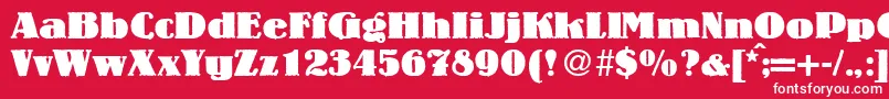 LouisheavyRegularDb Font – White Fonts on Red Background