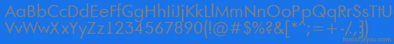 フォントAFuturaorto – 青い背景に灰色の文字