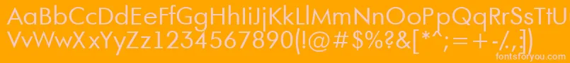 フォントAFuturaorto – オレンジの背景にピンクのフォント