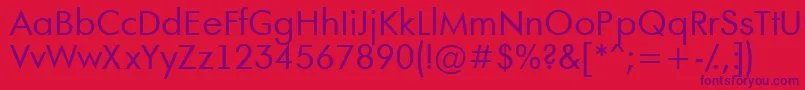 AFuturaorto Font – Purple Fonts on Red Background