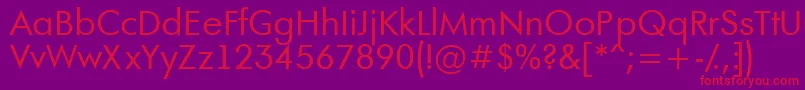 AFuturaorto Font – Red Fonts on Purple Background