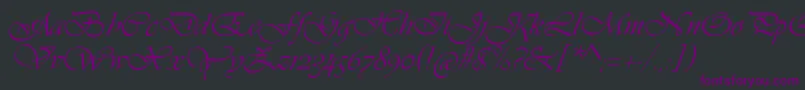 VivaldiScript Font – Purple Fonts on Black Background