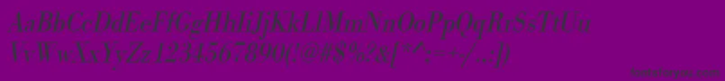 UrwbodonitligextnarOblique Font – Black Fonts on Purple Background