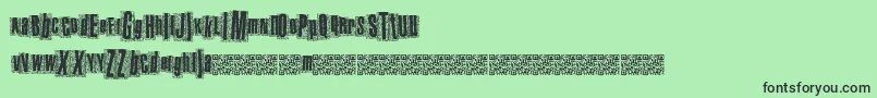 Metalatlas Font – Black Fonts on Green Background