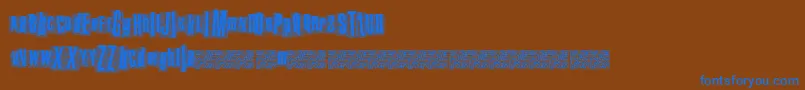 Metalatlas Font – Blue Fonts on Brown Background