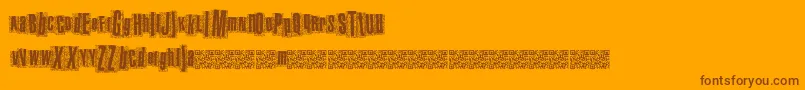Metalatlas Font – Brown Fonts on Orange Background