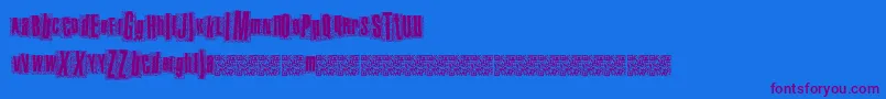 Metalatlas-Schriftart – Violette Schriften auf blauem Hintergrund