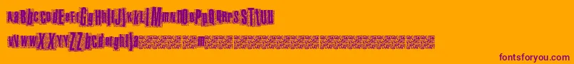 Metalatlas Font – Purple Fonts on Orange Background