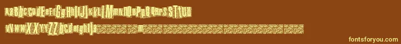 Metalatlas Font – Yellow Fonts on Brown Background
