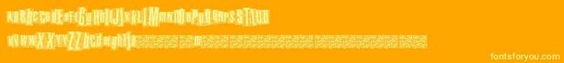 Metalatlas Font – Yellow Fonts on Orange Background