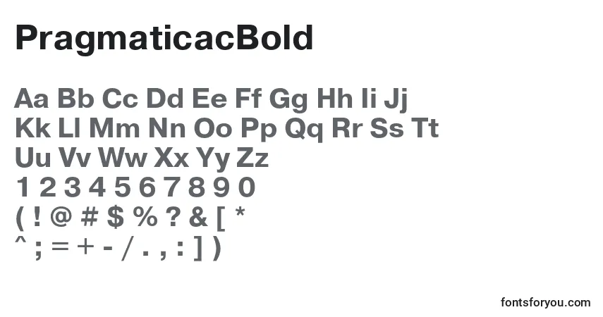 PragmaticacBold Font – alphabet, numbers, special characters