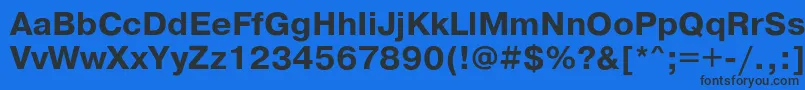 フォントPragmaticacBold – 黒い文字の青い背景