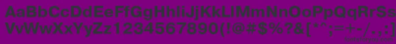 PragmaticacBold-fontti – mustat fontit violetilla taustalla