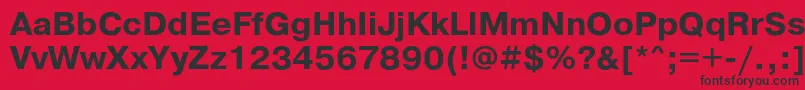 PragmaticacBold Font – Black Fonts on Red Background