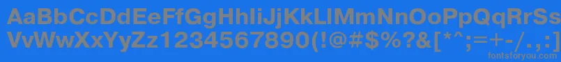 フォントPragmaticacBold – 青い背景に灰色の文字