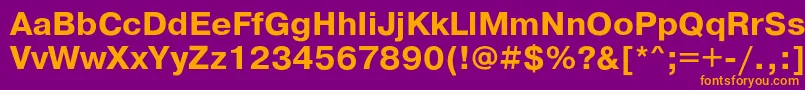 PragmaticacBold Font – Orange Fonts on Purple Background