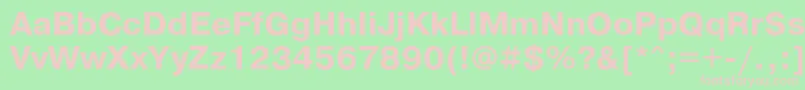 PragmaticacBold Font – Pink Fonts on Green Background