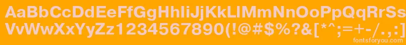 PragmaticacBold Font – Pink Fonts on Orange Background