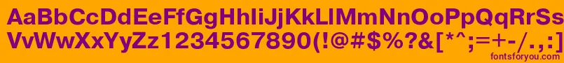 PragmaticacBold Font – Purple Fonts on Orange Background