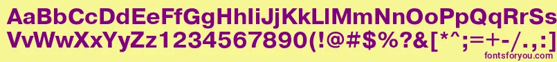 PragmaticacBold Font – Purple Fonts on Yellow Background