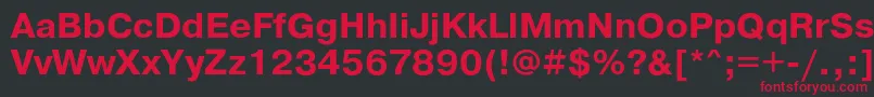PragmaticacBold Font – Red Fonts on Black Background