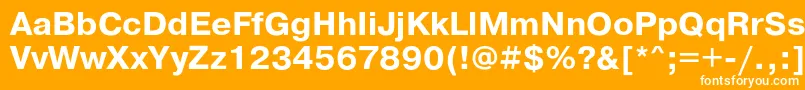 PragmaticacBold Font – White Fonts on Orange Background