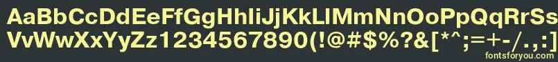 PragmaticacBold Font – Yellow Fonts on Black Background