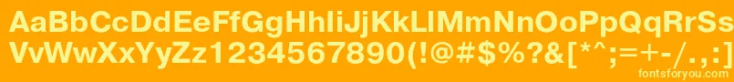 フォントPragmaticacBold – オレンジの背景に黄色の文字