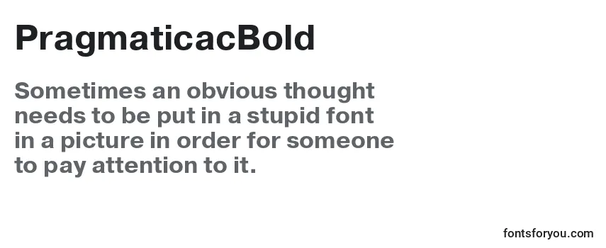 PragmaticacBold Font