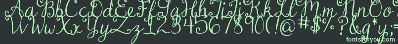 DjbDearMrClaus Font – Green Fonts on Black Background