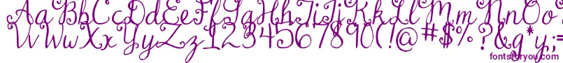 DjbDearMrClaus-Schriftart – Violette Schriften auf weißem Hintergrund