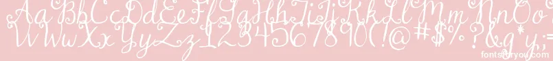 DjbDearMrClaus Font – White Fonts on Pink Background